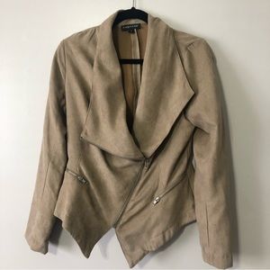 2/$15 SALE!! Vegan suede side zip jacket